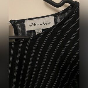 Merra Lane black and white pinstripes size 2x